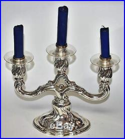Vintage Bruckmann & Sohne 835 Sterling Silver Candelabra Candle Stick Holder