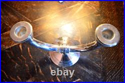 Vintage Candelabra Candle Holder Christofle France Art Deco Silver Plated