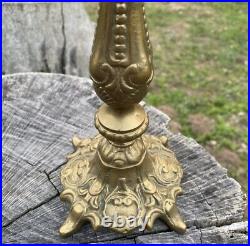 Vintage Candle Holder Heavy Solid Brass Candlestick