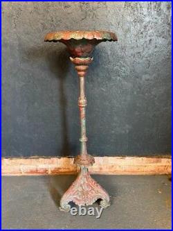 Vintage Candle Stick Cast Iron Pricked Stick Free Standing Candle Holder