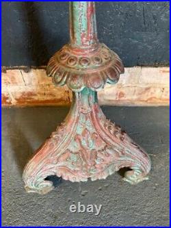 Vintage Candle Stick Cast Iron Pricked Stick Free Standing Candle Holder