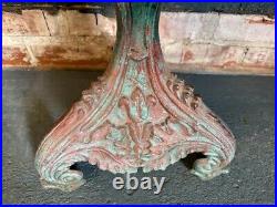 Vintage Candle Stick Cast Iron Pricked Stick Free Standing Candle Holder