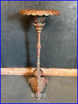 Vintage Candle Stick Cast Iron Pricked Stick Free Standing Candle Holder