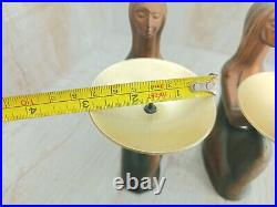 Vintage Candlestick Metal Nude Woman Candle holder Girl