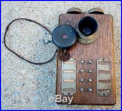 Vintage Candlestick Telephone & Wall Unit Intercom System S. H. Couch Co