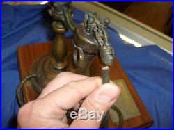 Vintage Candlestick phone Telephone trophy Award metal Recognition statue