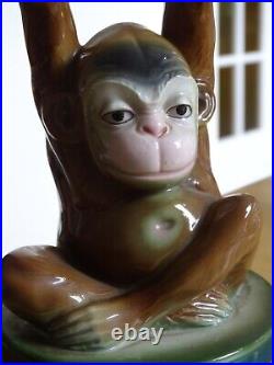 Vintage China Porcelain Monkey Candle Stick