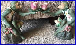 Vintage Chinoiserie Style Resin Monkeys Candle Holders Ornate China Candlestick
