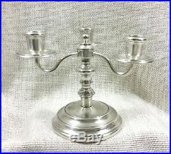 Vintage Christofle Silver Plated Candlestick Triple Candelabra Candle Holder