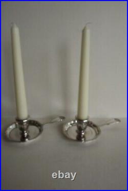 Vintage Christofle Silver Plated Chamber Candlestick Candle Holder Vendome Shell