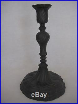 Vintage Colonial Williamsburg Pewter Candle Stick, Marked & Signed, 8 X 4 3/4
