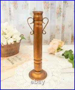 Vintage Copper Vase Decorative Candlestick Solid Handmade Candle Holder Handles