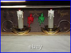 Vintage Davis Christmas Salt N Pepper Candle Sticks Shakers Unused In Box