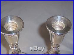 Vintage Duchin Sterling Silver Candlesticks 6 3/8 Inches High