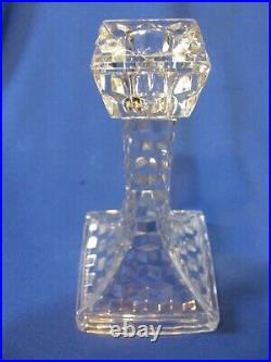 Vintage Elegant Glass Crystal Fostoria American Eiffel Tower One Candlestick