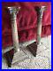 Vintage-English-Sterling-Silver-Candlesticks-Classical-Style-Column-Pair-READ-01-xh