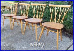 Vintage Ercol Extending Table & 4'Candlestick' chairs Exceptional Condition