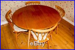 Vintage Ercol Extending Table & 4'Candlestick' chairs Very good condition