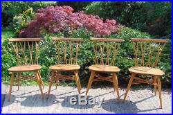 Vintage Ercol Windsor Extending Table & 4'Candlestick' chairs VGC
