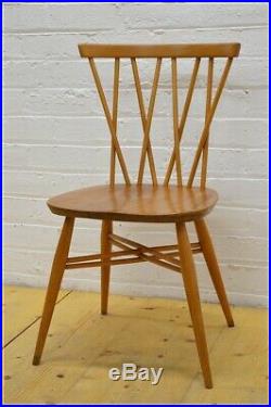Vintage Ercol dining kitchen chair candlestick blonde elm beech UK DELIVERY