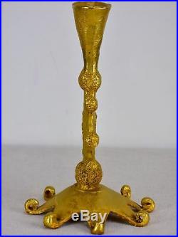 Vintage Fondica gilded bronze candlestick