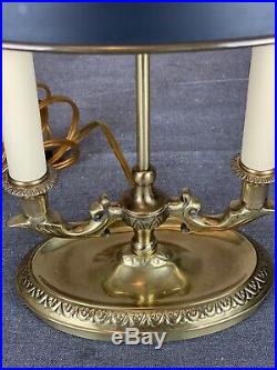 Vintage Frederick Cooper Brass Bouillotte Lamp 2 candle stick. (small)