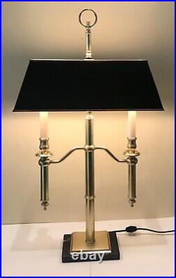 Vintage Frederick Cooper Brass French Bouillotte 2-Candlestick Table Lamp 27