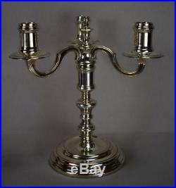Vintage French Christofle Silver 3 Light Candelabra Candlestick Mint Condition