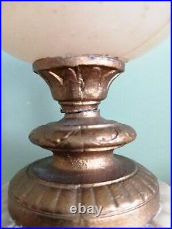 Vintage French clock and candlesticks. Alabaster and gilded bronze