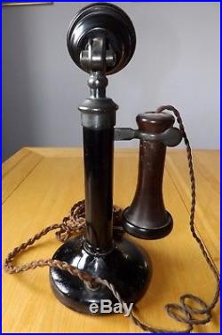 Vintage GPO Candlestick Phone No. 150 and Wooden Bellset No. 1A