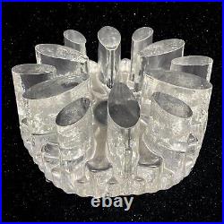 Vintage Glasdesign Georgeshutter Art Glass Tea Light Holder Clear 2.5T 6.5W