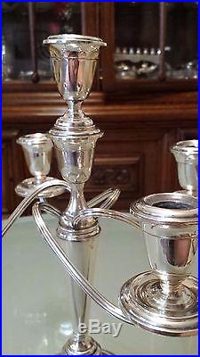 Vintage Gorham Puritan Sterling Silver 5 Light Candelabra Candlestick