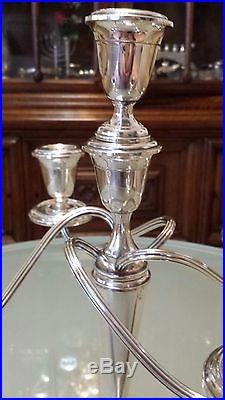 Vintage Gorham Puritan Sterling Silver 5 Light Candelabra Candlestick
