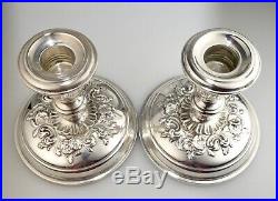Vintage Gorham Sterling Silver Buttercup Candlesticks 56579