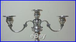 Vintage Gorham Sterling Silver Chantilly Duchess Single 3-lite Candlestick
