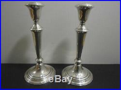Vintage Gorham Sterling Silver Weighted Candlesticks Hollowware 674 Lot Of 2