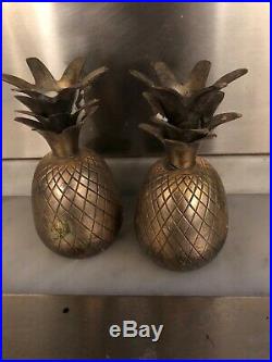 Vintage Graham and Green Pair Of Pineapple Candlesticks