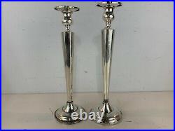 Vintage HGS Co. Pair of Sterling Silver Weighted Candlesticks