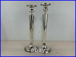 Vintage HGS Co. Pair of Sterling Silver Weighted Candlesticks