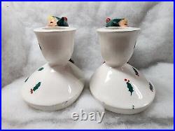 Vintage HOLT HOWARD Japan Christmas Elf CANDLE HOLDERS