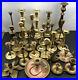 Vintage-HUGE-Mixed-Lot-27-Solid-BRASS-Candlestick-Holders-Party-Weddings-Event-01-xr