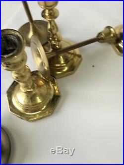 Vintage HUGE Mixed Lot 32 Solid BRASS Candlestick Holders Party Weddings Event A