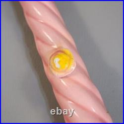 Vintage Hand Painted Candle Sticks Japan Porcelain Candle Flower Design Pink 10