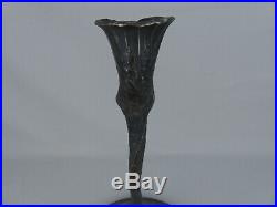 Vintage Hand Wrought Iron Brutalist Modernist Candlestick Paul Evans Bertoia Era