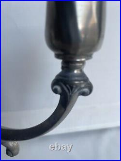 Vintage Irish Pewter Mullingar Pewter Candelabra Rare Candle Holder Vintage