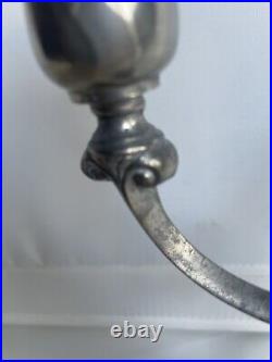 Vintage Irish Pewter Mullingar Pewter Candelabra Rare Candle Holder Vintage