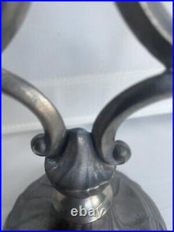 Vintage Irish Pewter Mullingar Pewter Candelabra Rare Candle Holder Vintage