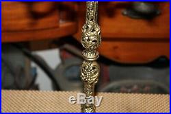 Vintage Jerusalem Brass Metal Candlestick Holder Large Holds 5 Candles Victorian