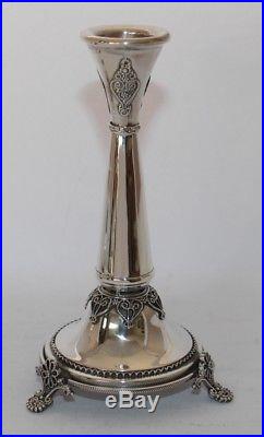 Vintage Judaica Sterling Silver 925 Candlesticks Yemenite Filigree #ju-217