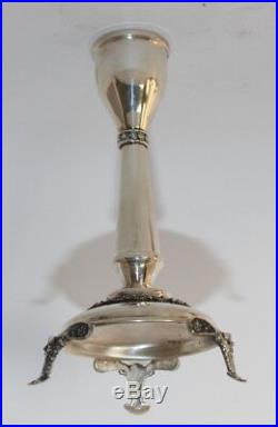 Vintage Judaica Sterling Silver 925 Candlesticks Yemenite Filigree #ju-223